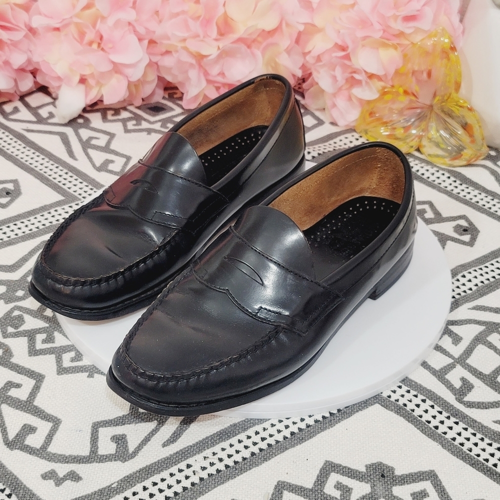 MEN'S 1936 Logan Weejun Flat Strap Leather Loafers Size 7